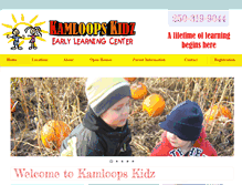 Tablet Screenshot of kamloopskidz.com